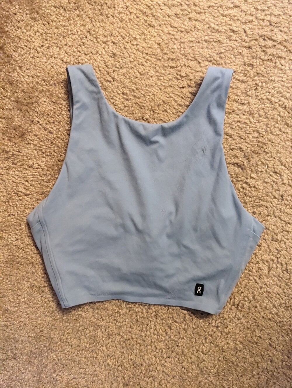 On Running Powder Blue Racerback Crop Top